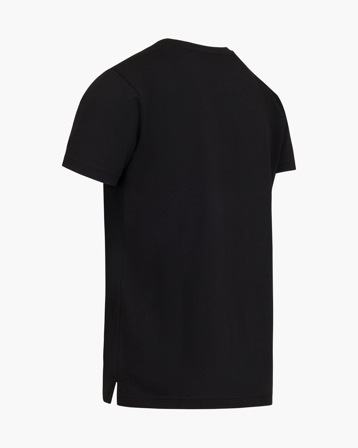 Glossy Chest Print Tee, Black, hi-res