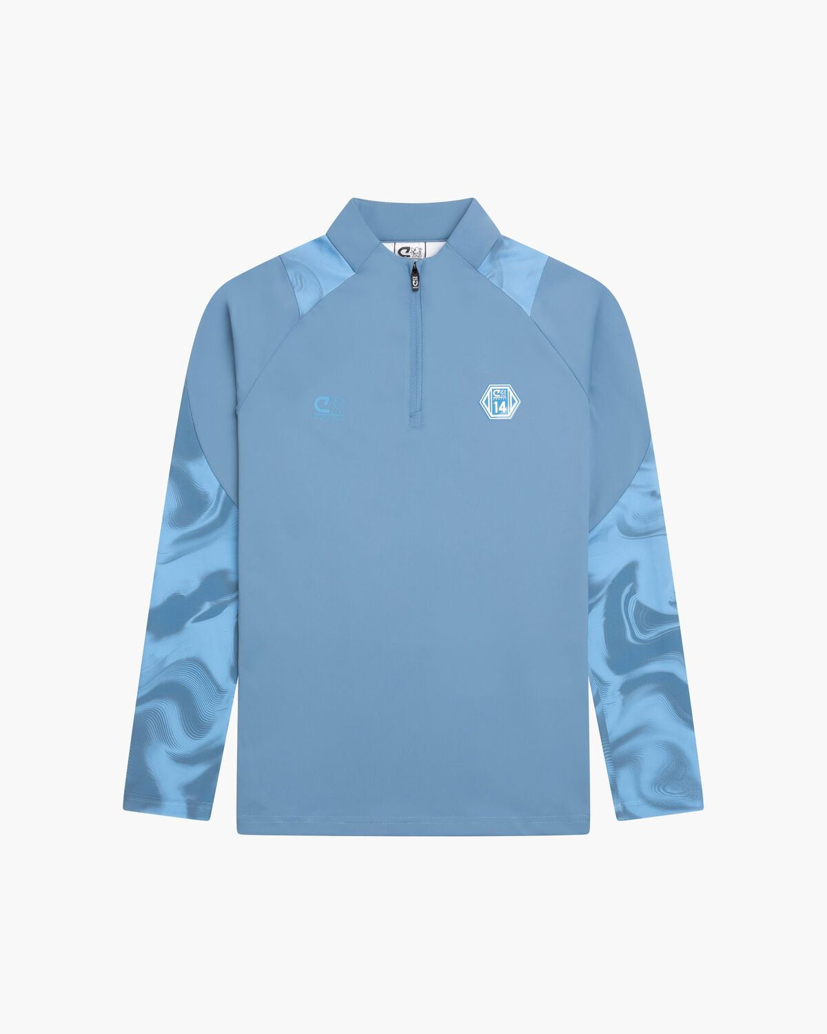 Defense 1/4 Zip Top, Dark Blue, hi-res