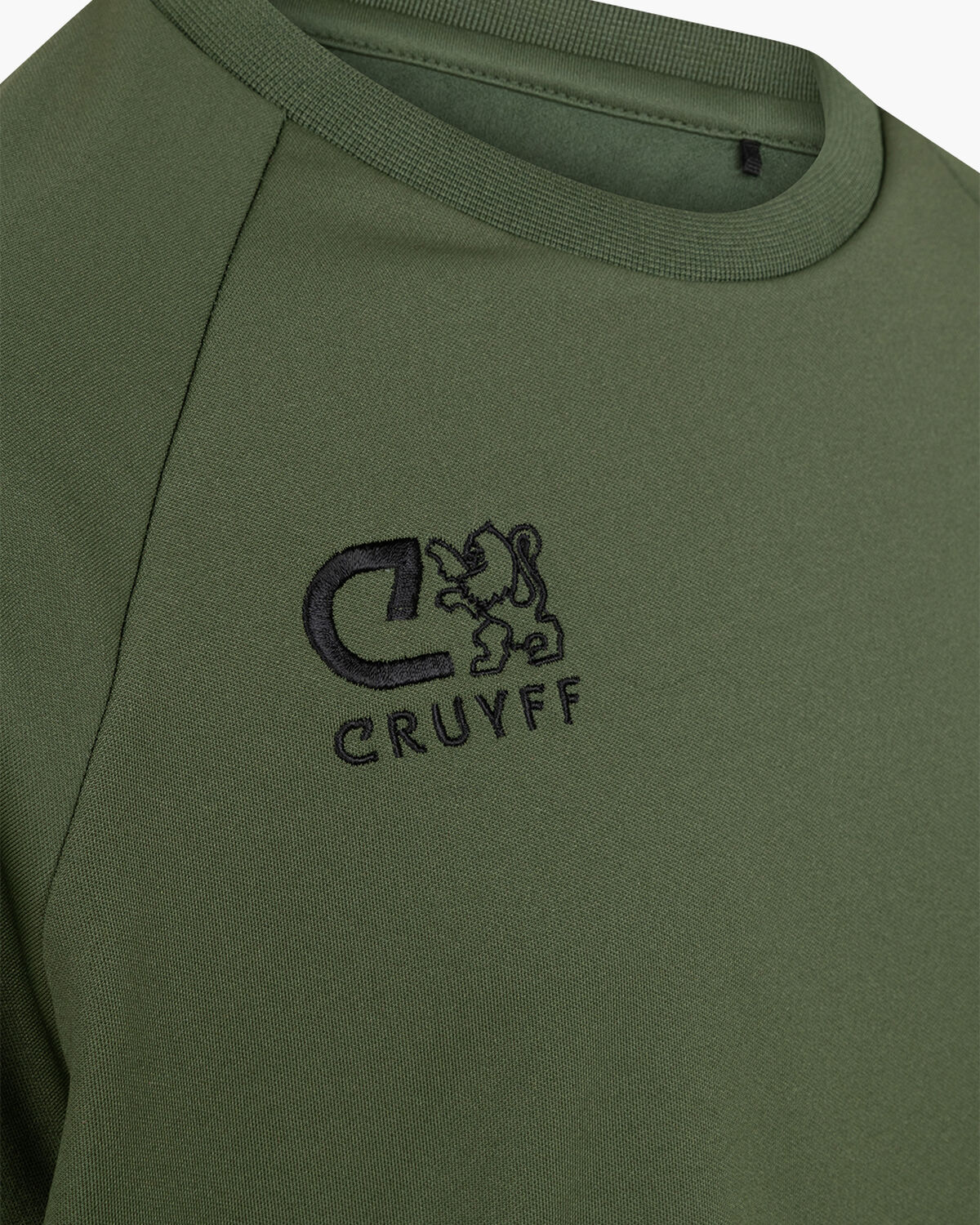 Cruyff Turn Tech Crew Top Junior, Green/Green, hi-res