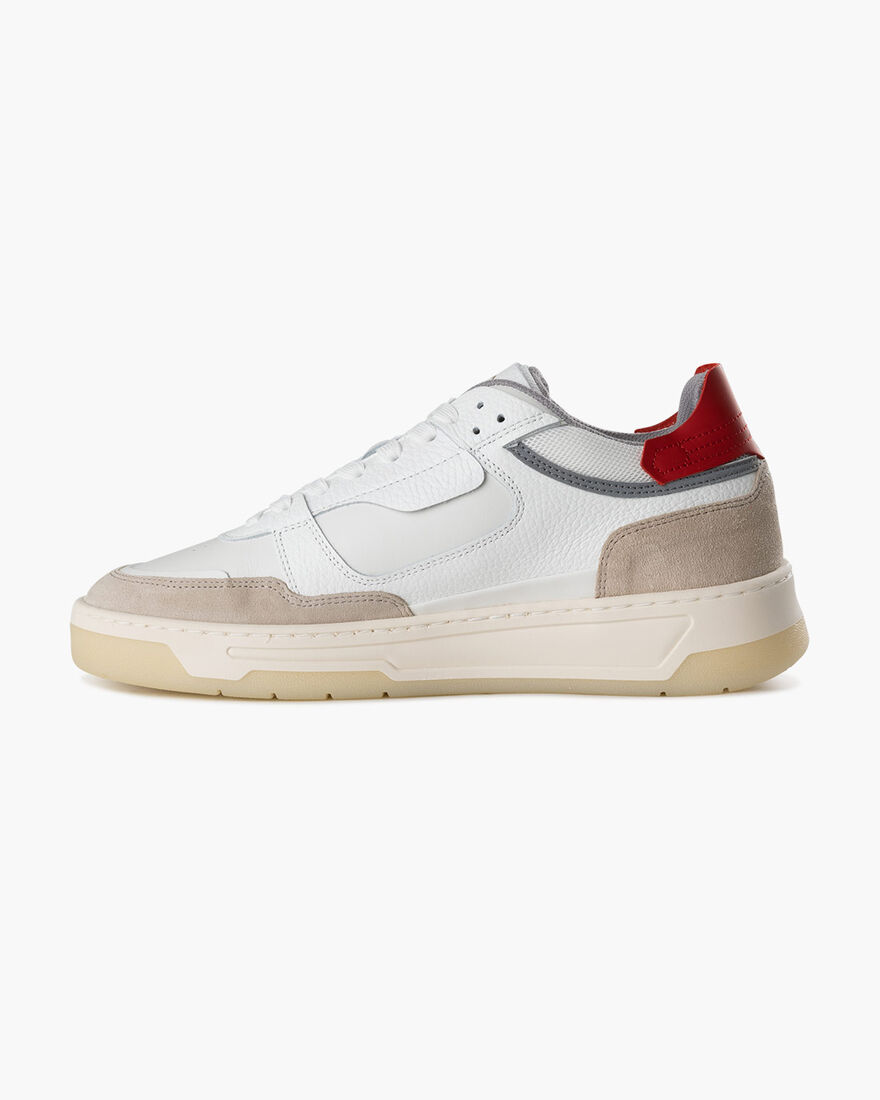 Nemes Mid - Soft Nappa/Suede, White/Red, hi-res