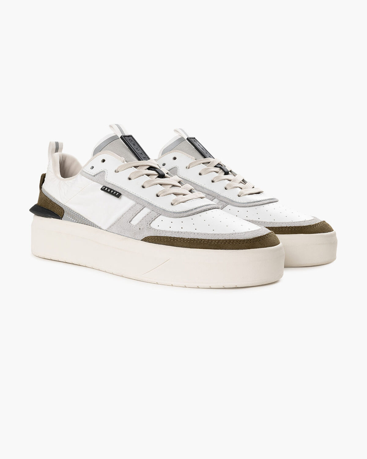 Cambria - Soft Leather/Crepe Nylon/Suede, White/Green, hi-res