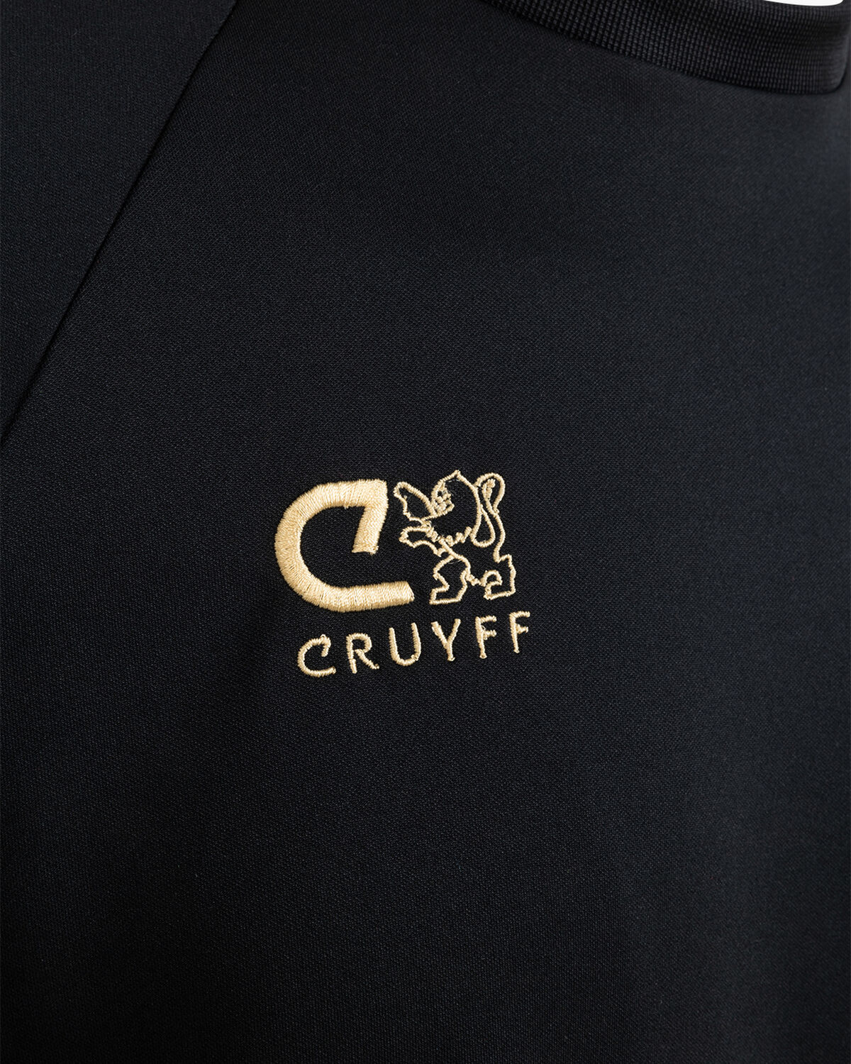 Cruyff Turn Tech Crew Top Senior, Black/Gold, hi-res