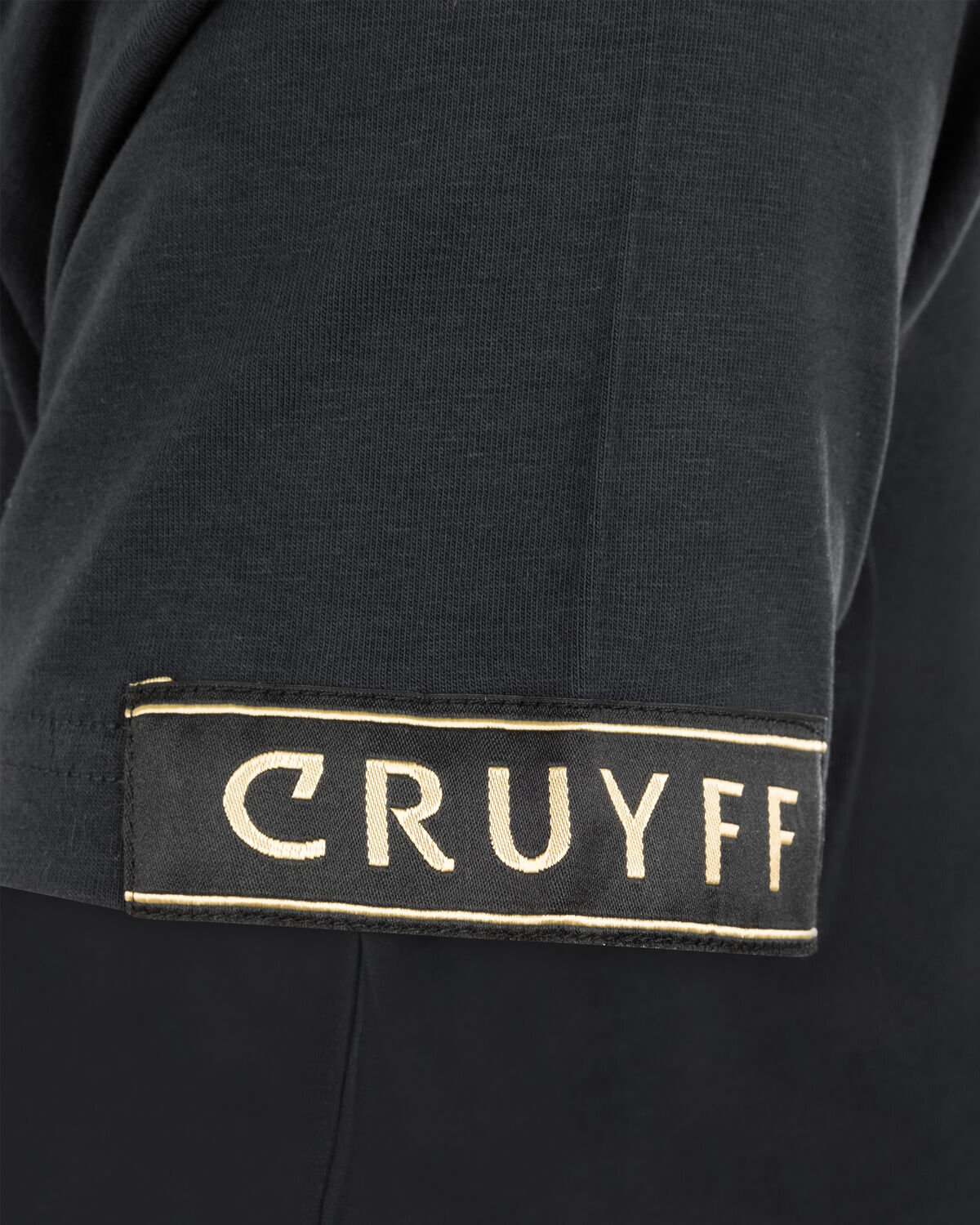 Fuzeknit C-Logo Tee, Black/Gold, hi-res