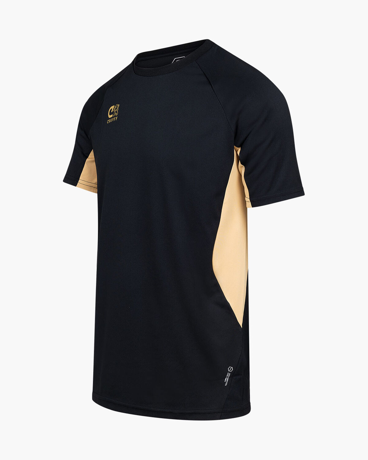 Cruyff Tech Turn Shirt Junior, Black/Gold, hi-res