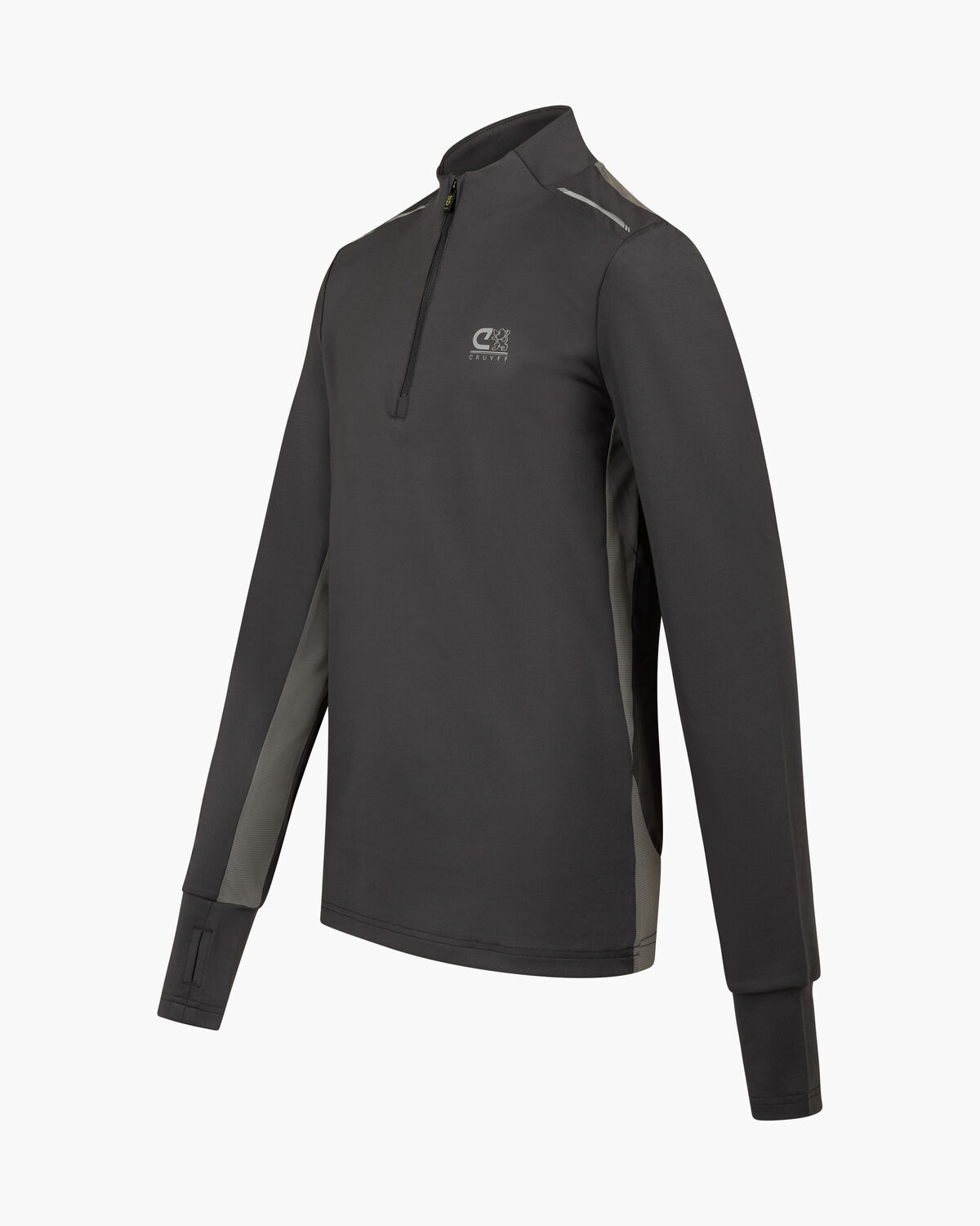 Ametrine 1/4 Zip Top, Charcoal Grey, hi-res