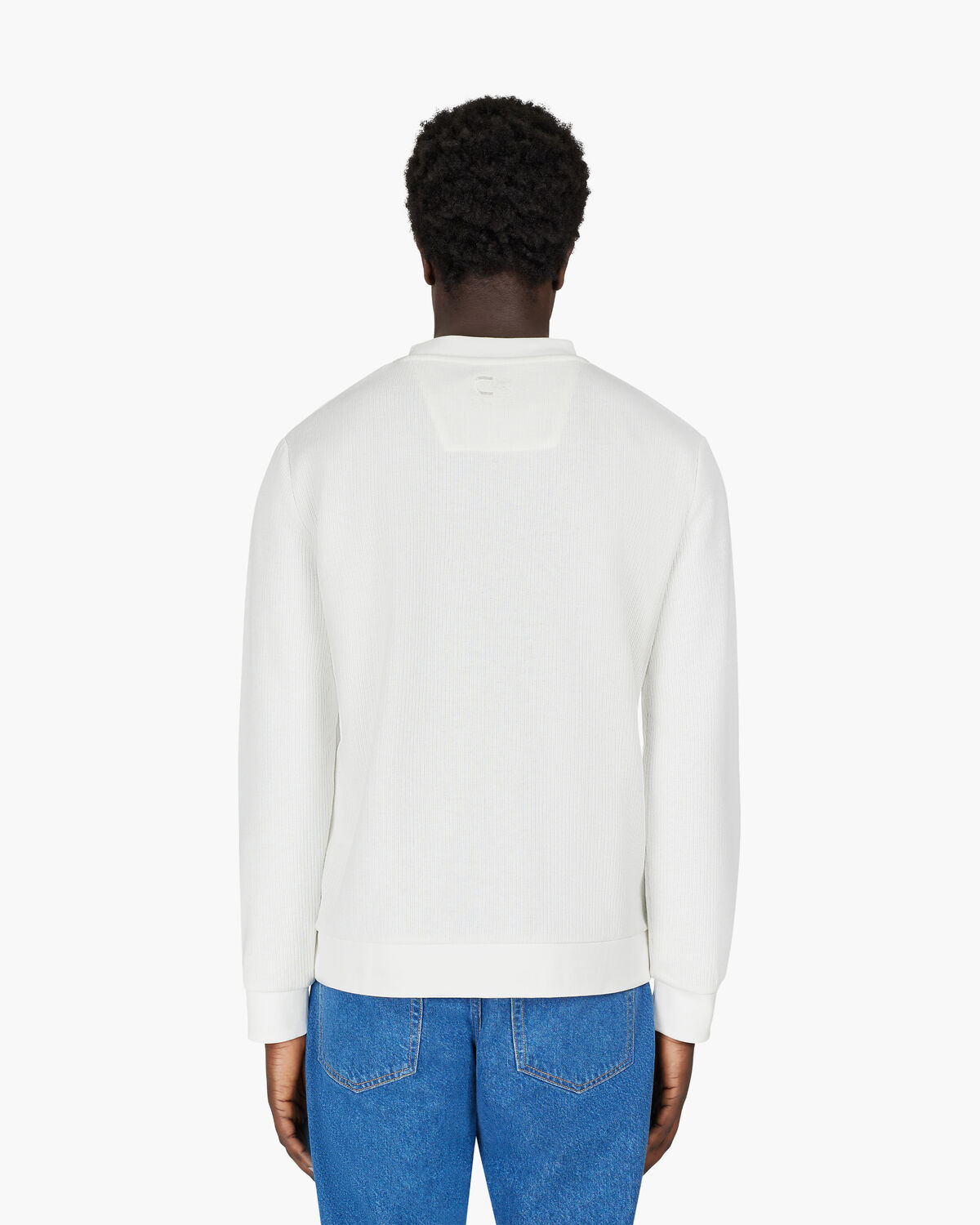 Retro Badge Jumper, White/White, hi-res