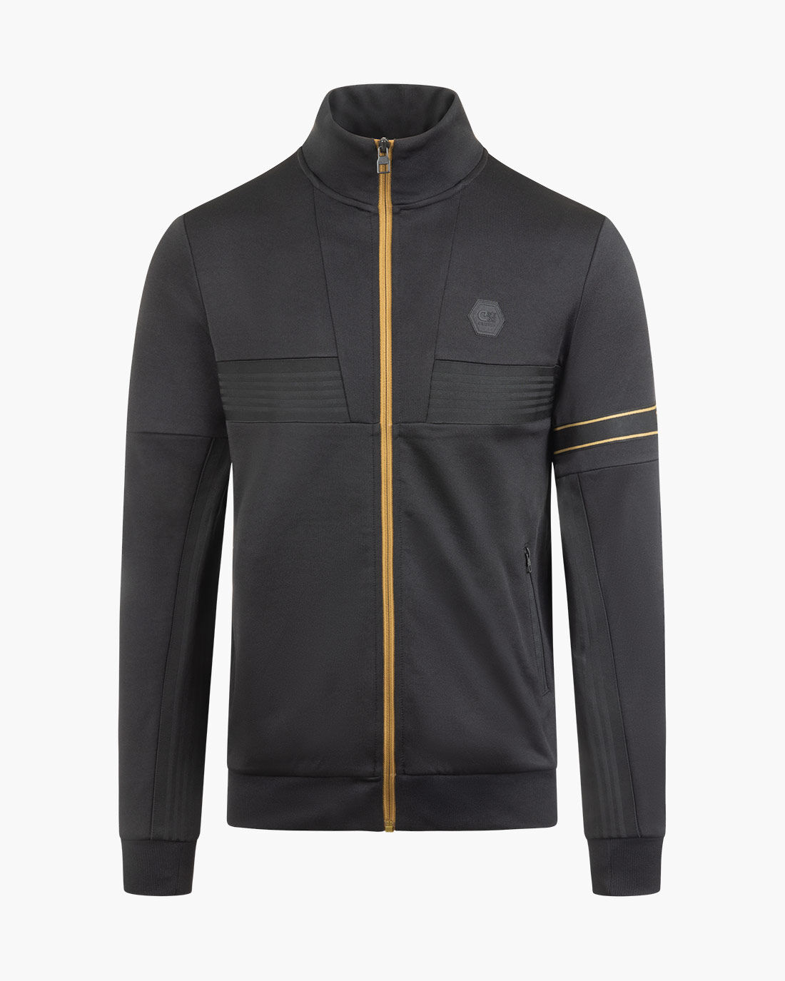 Plain black track top sale