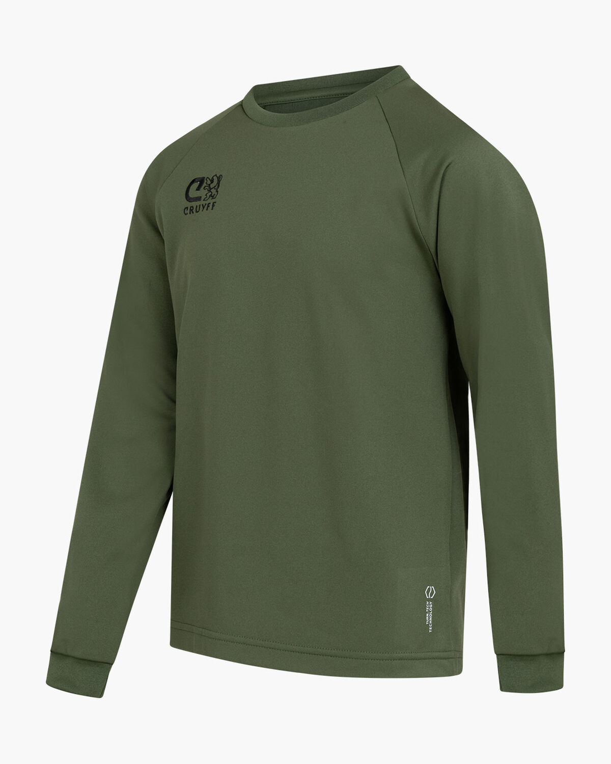 Cruyff Turn Tech Crew Top Junior, Green/Green, hi-res