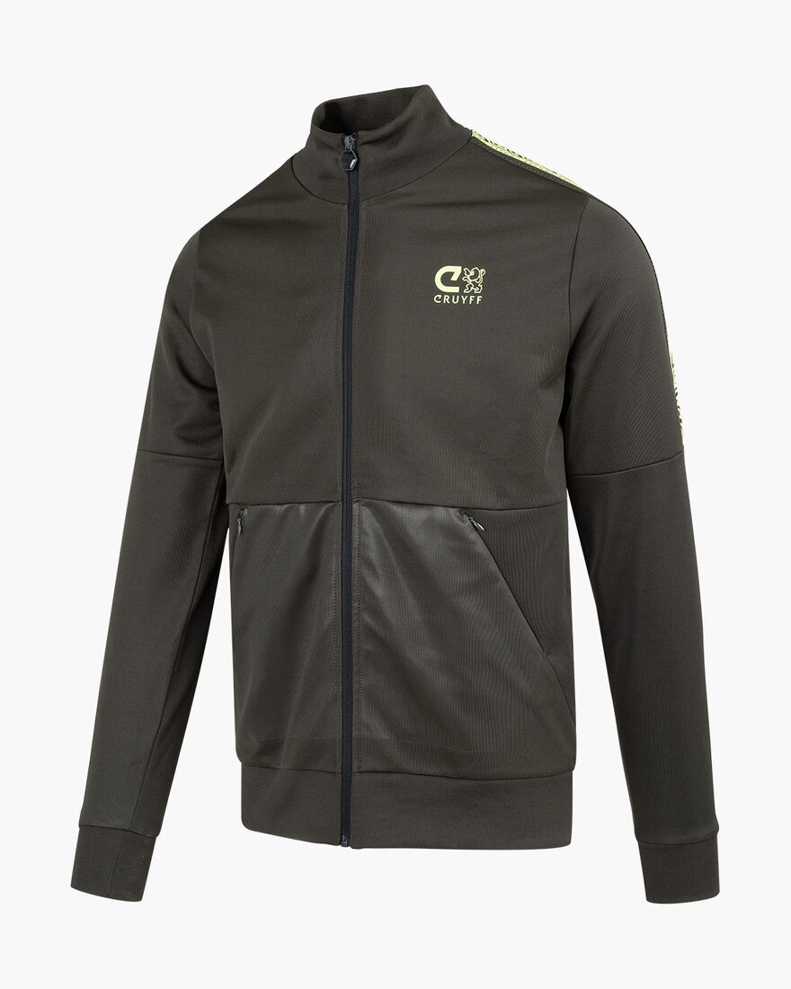Alvaro Track Top, Green/Yellow, hi-res