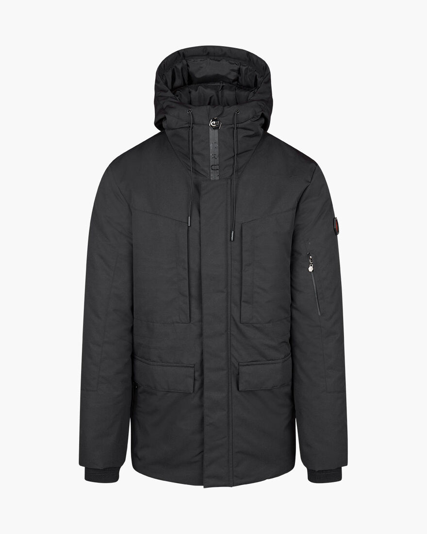 Romano Parka Jacket - Black - 100% Polyamide, Black, hi-res