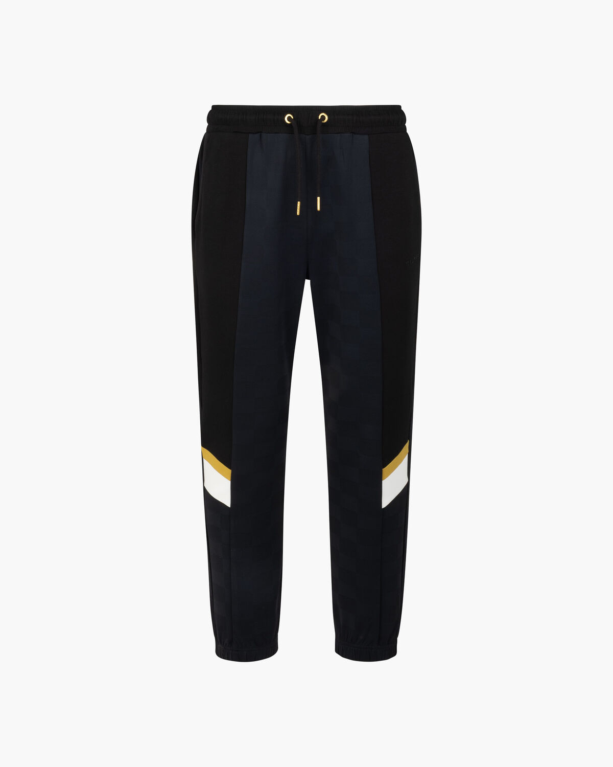 Check Trackpants, Black/Gold, hi-res