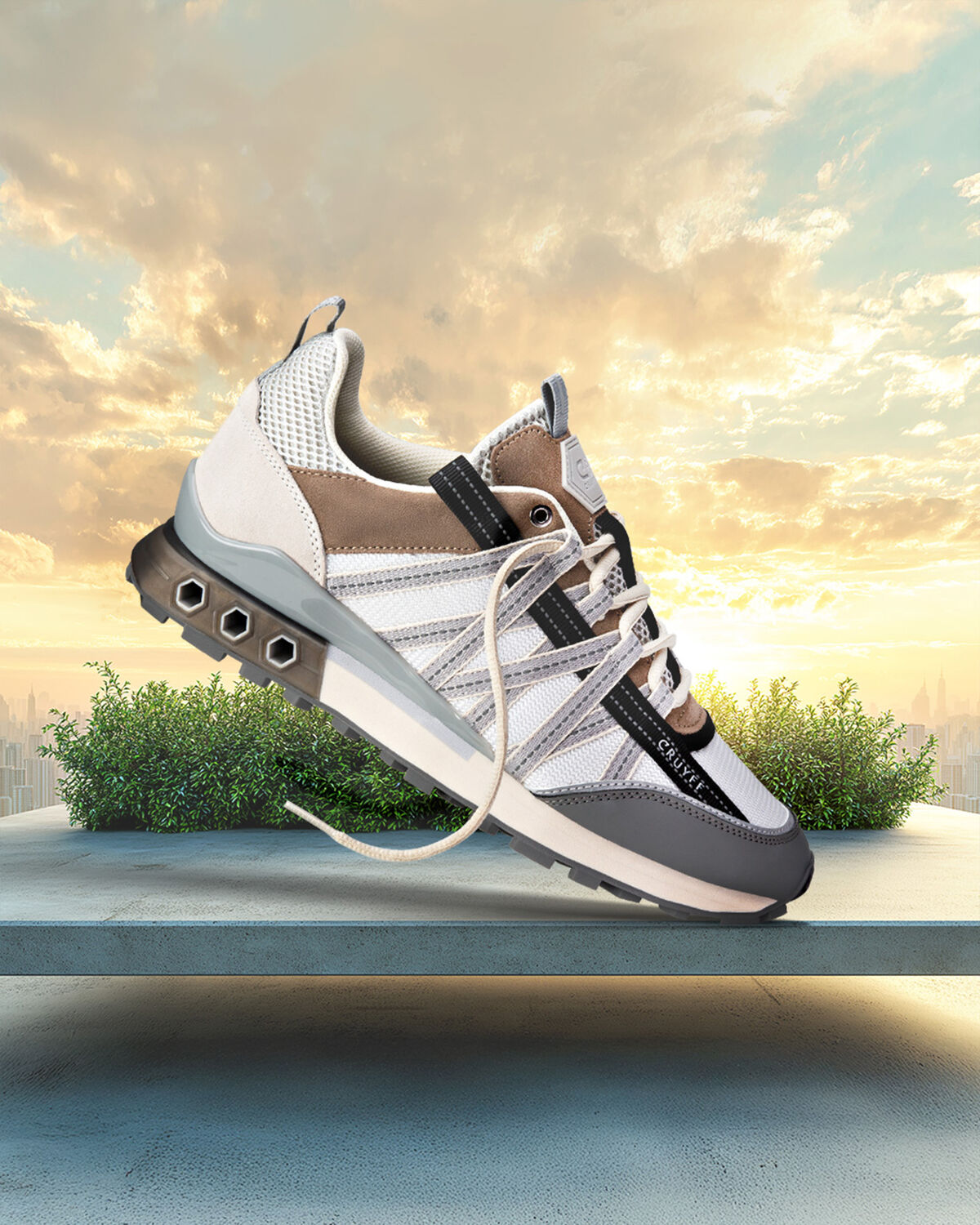 Fearia Hex-Tech, White/Brown, hi-res