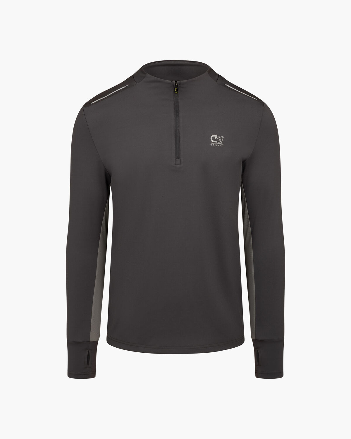 Ametrine 1/4 Zip Top, Charcoal Grey, hi-res