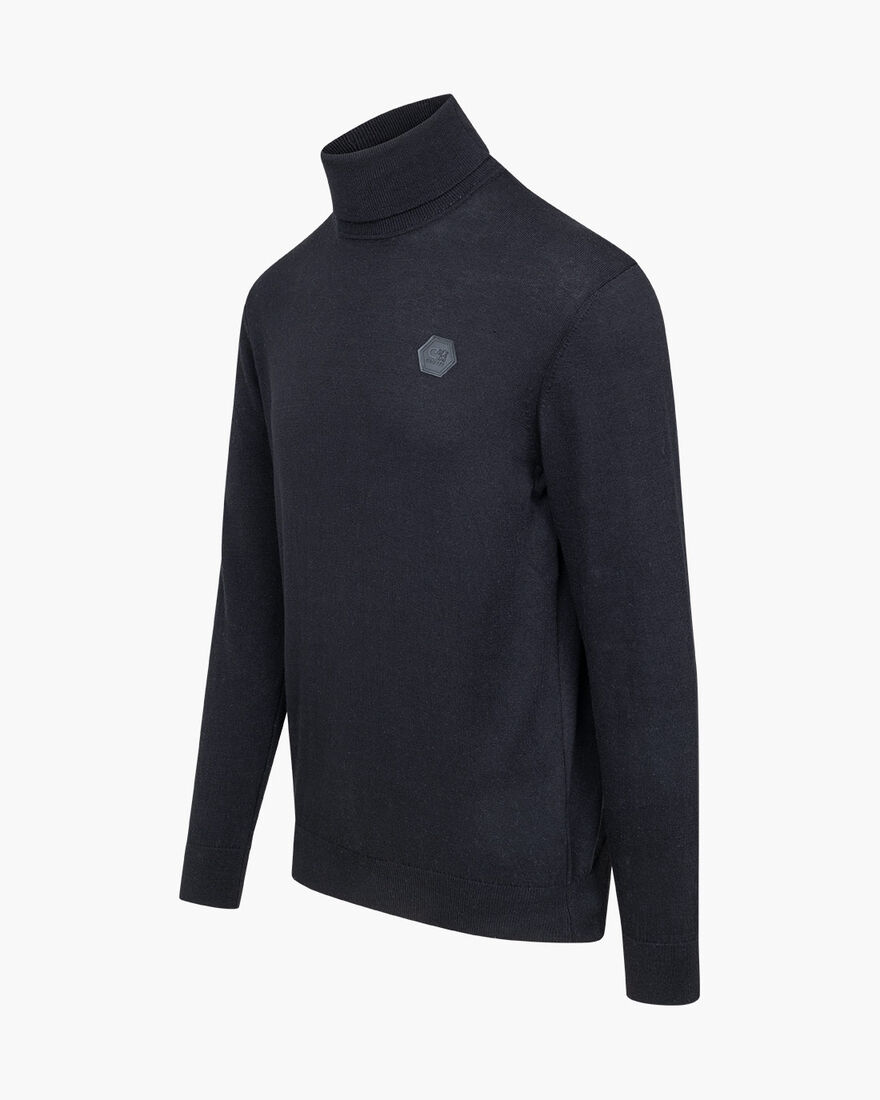 Basco Turtle Neck - Cotton, Black, hi-res