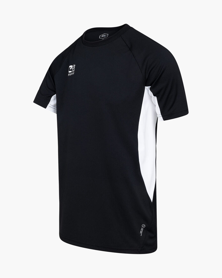 Cruyff Tech Turn Shirt Senior, Black/White, hi-res