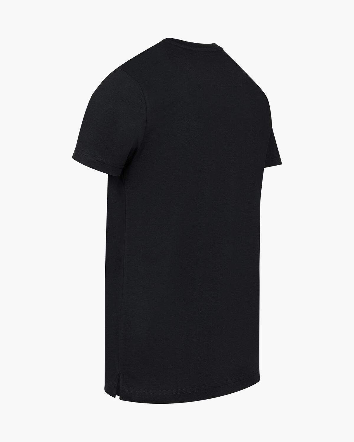 C-logo Herringbone Tee, Black, hi-res
