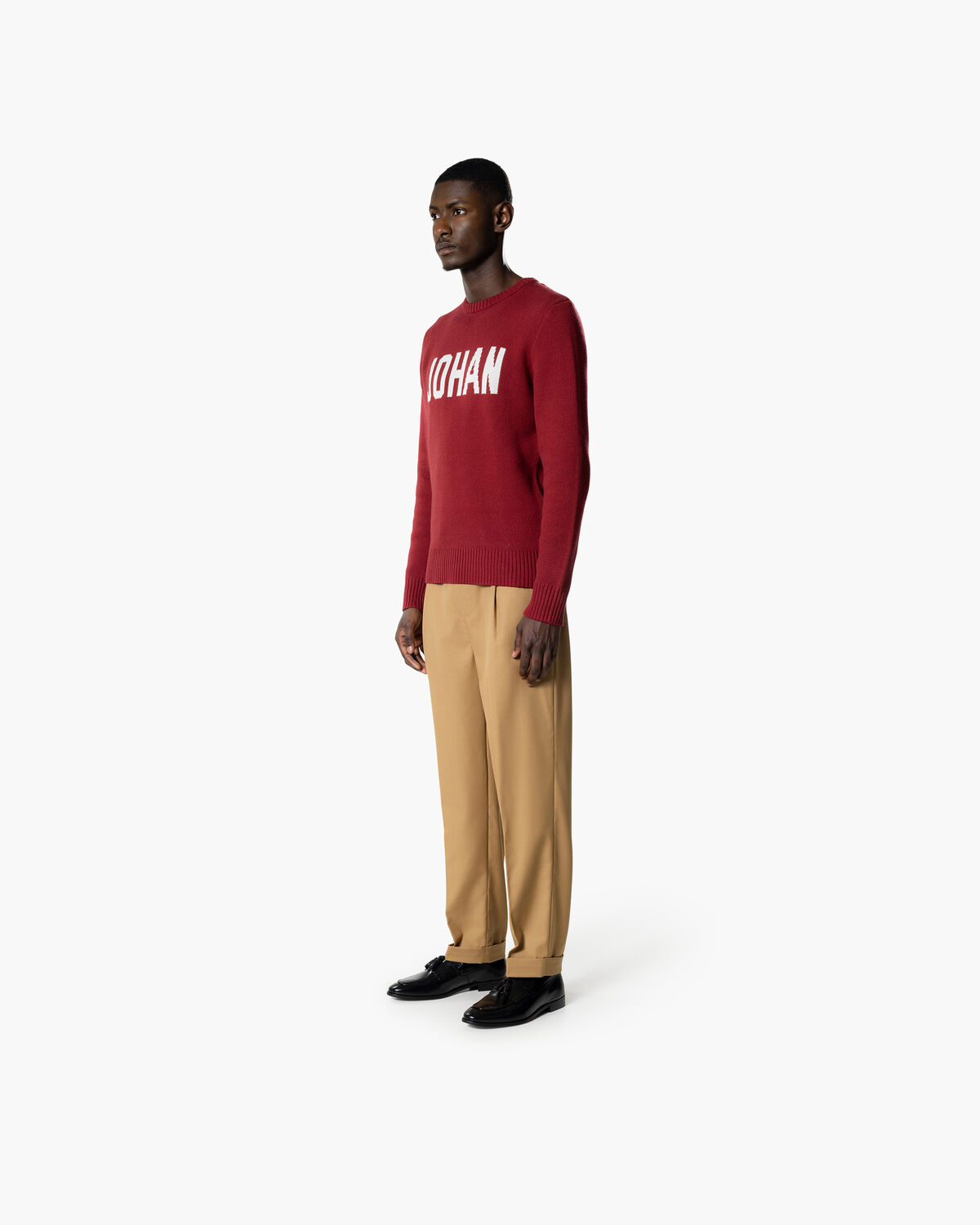 Johan Knit Crewneck, Bordeaux, hi-res