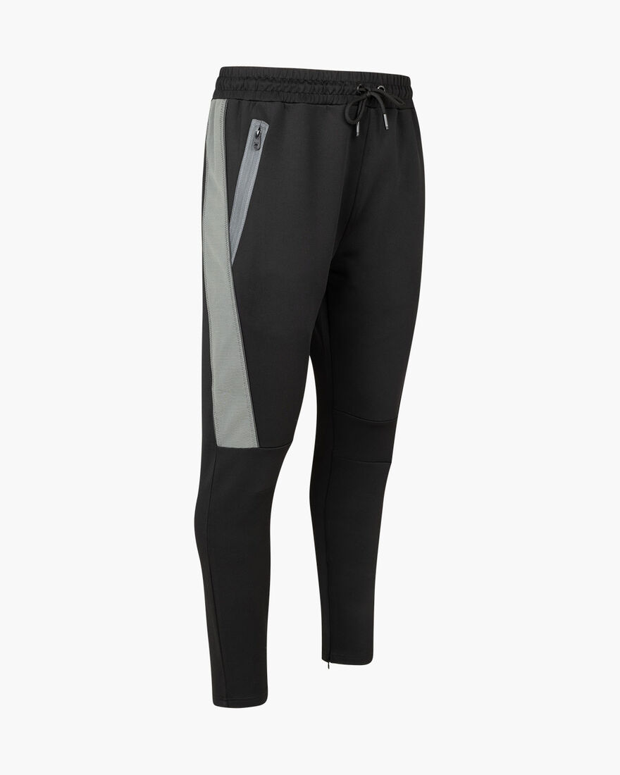 Zayne Scuba Track Pants - 95% Polyester 5% Elastan, Black, hi-res