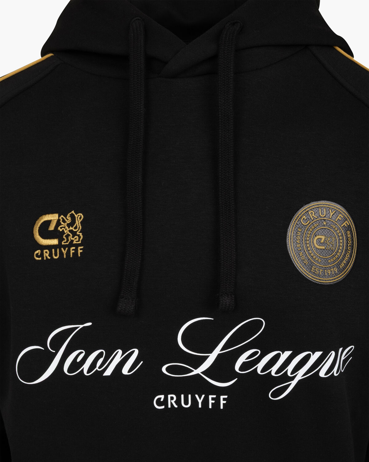 Icon League Hoodie, Black/Gold, hi-res