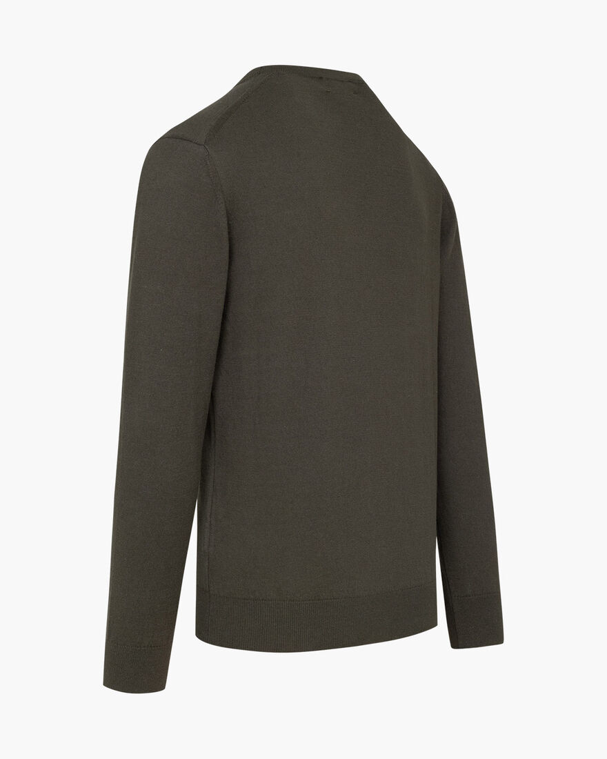 Basco Jumper - Cotton, Green, hi-res