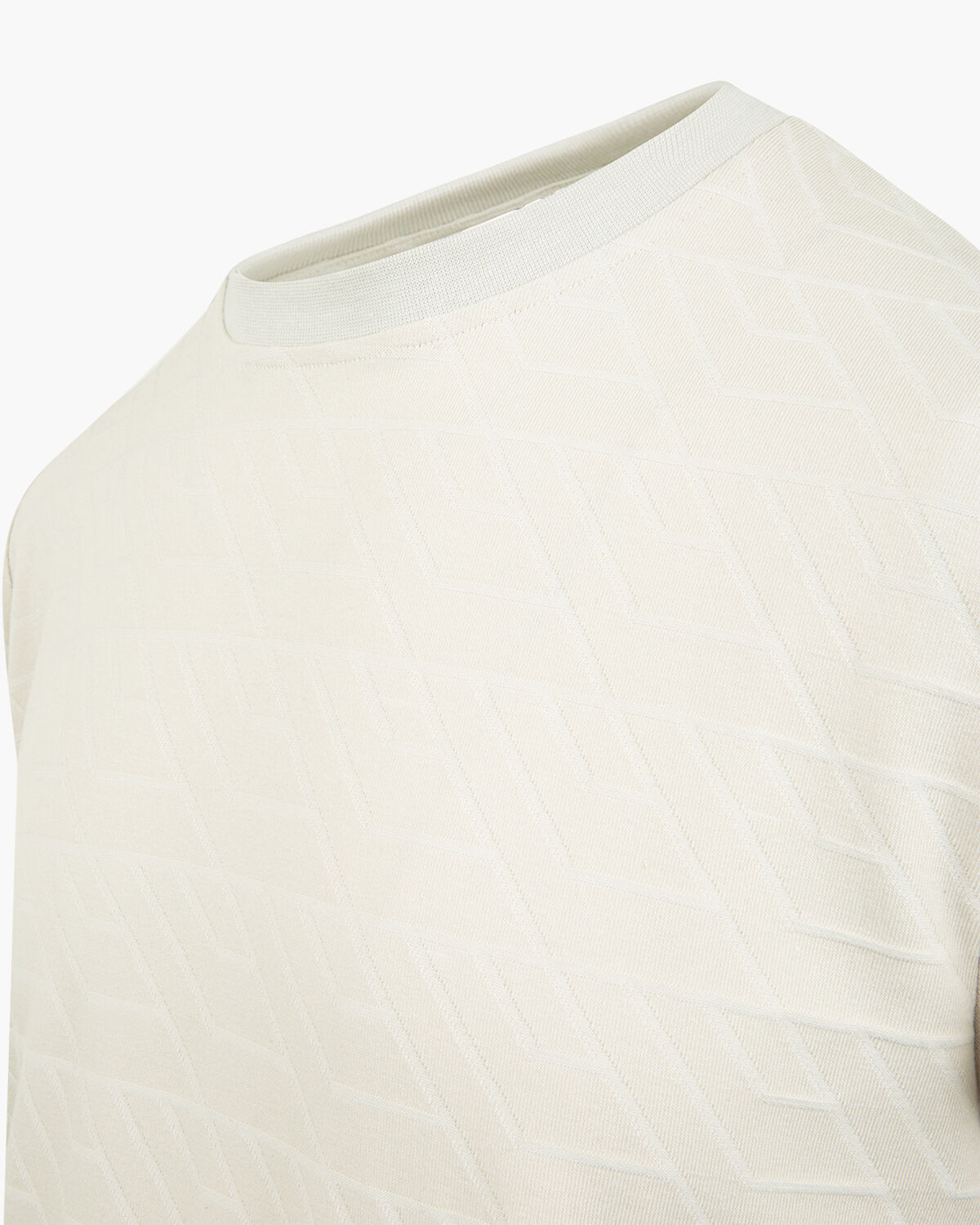 Luka Jacquard Tee, Crème, hi-res