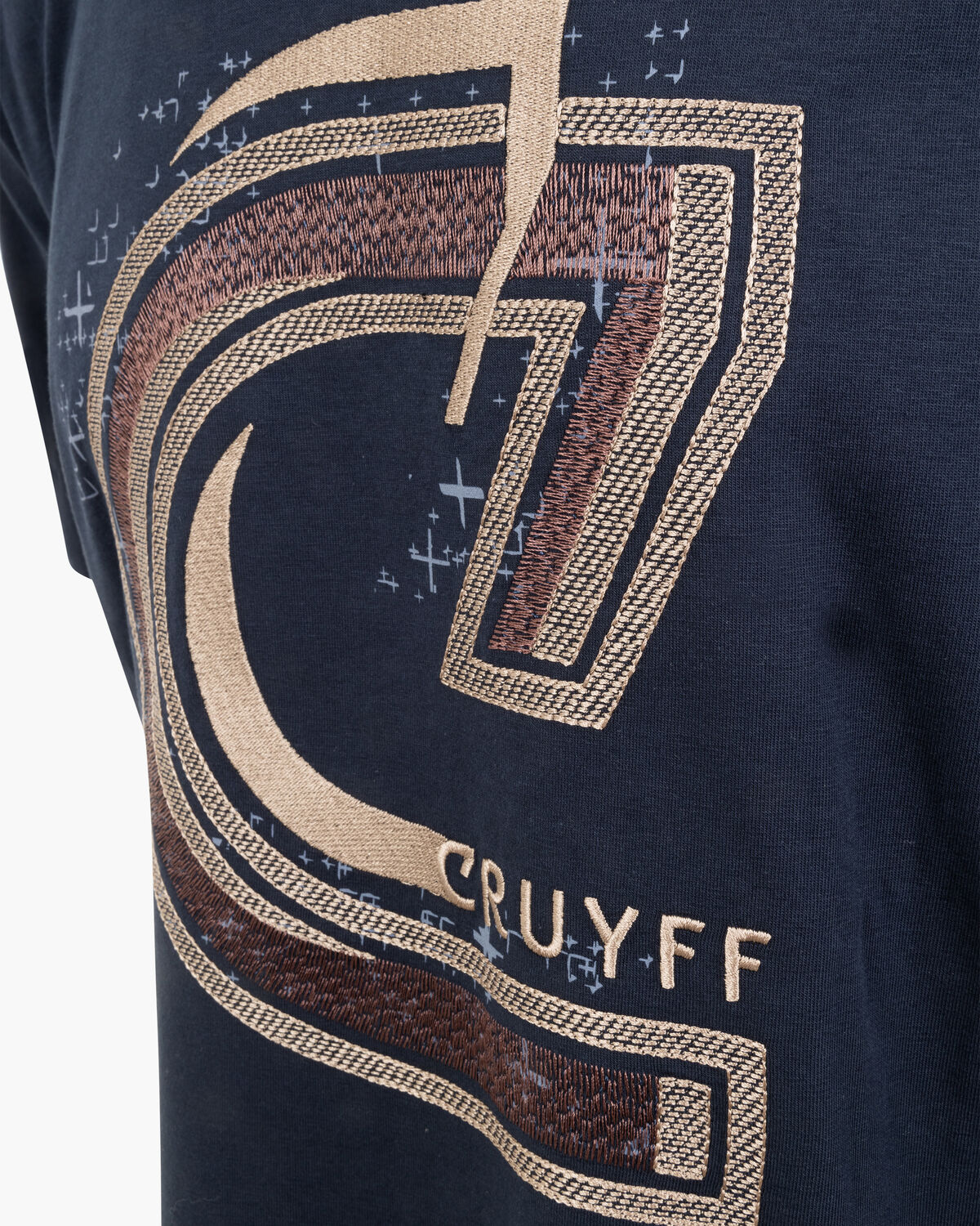 C-Logo Embro Tee, Blue/Gold, hi-res