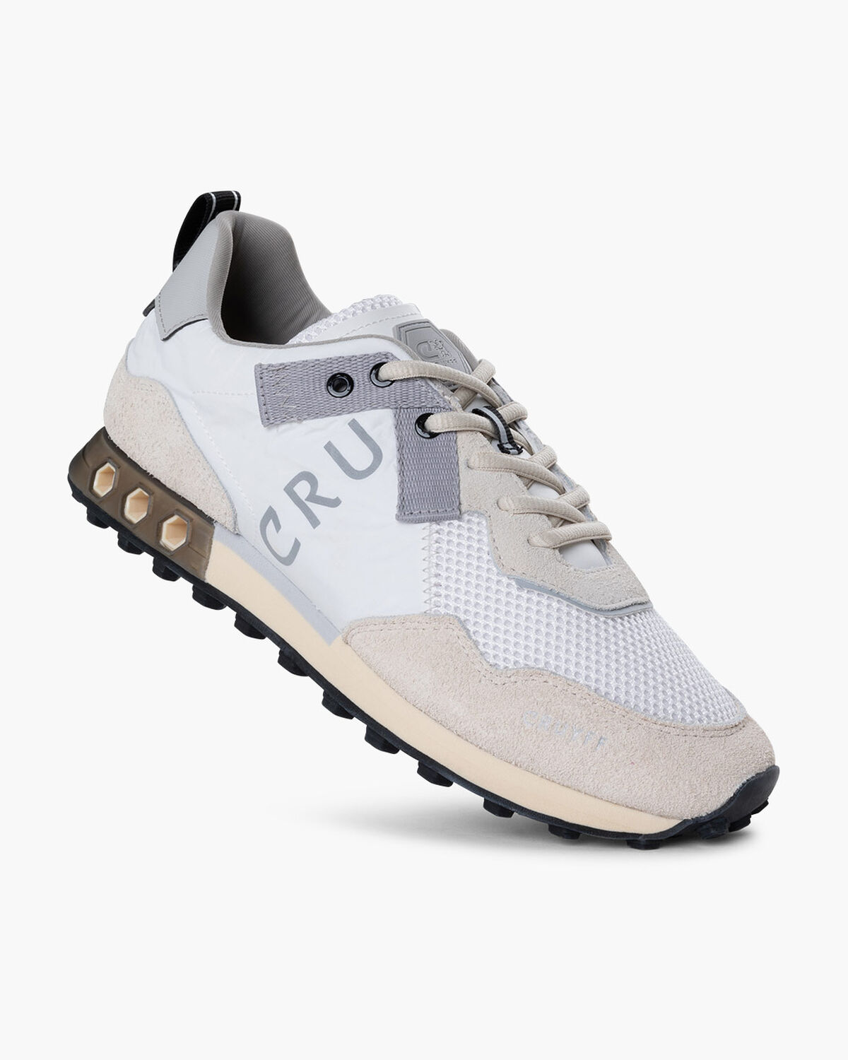 Superbia Hex - Crepe Nylon/Hairy Suede, White, hi-res