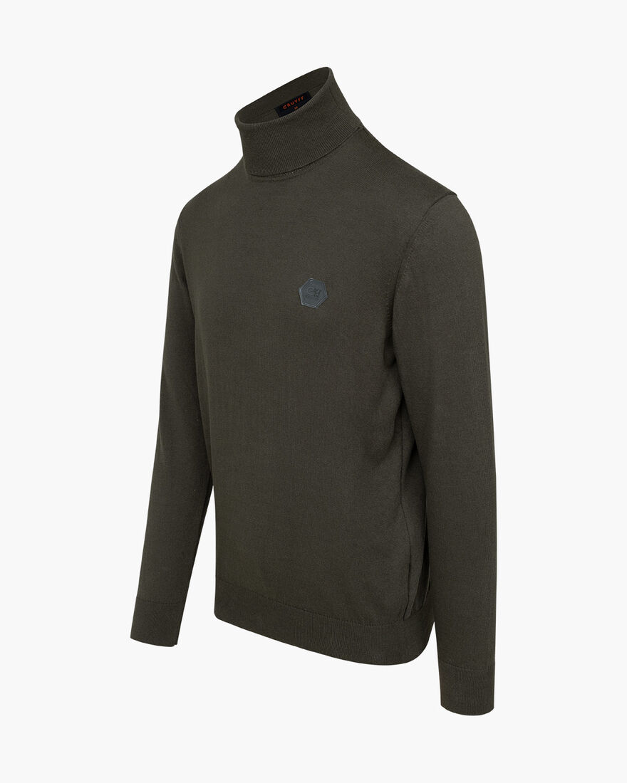 Basco Turtle Neck - Cotton, Green, hi-res