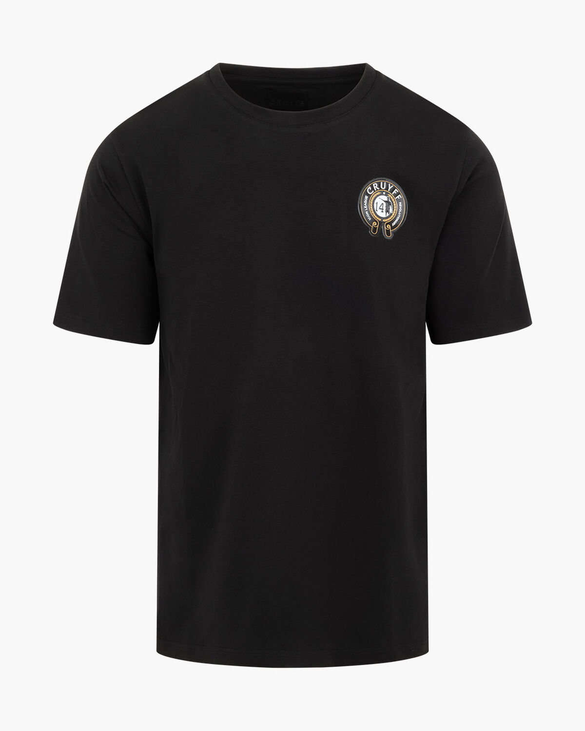 League Logo Tee, Black/Gold, hi-res