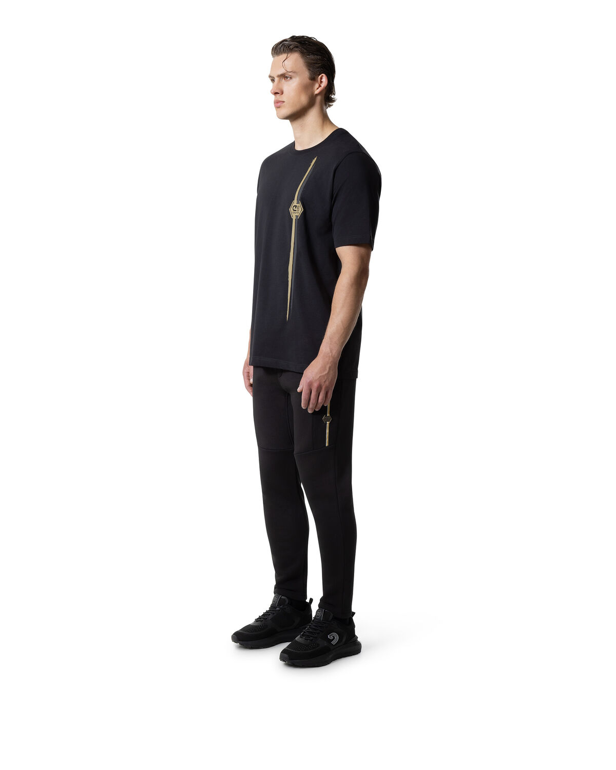 Torch Trackpant, Black/Gold, hi-res