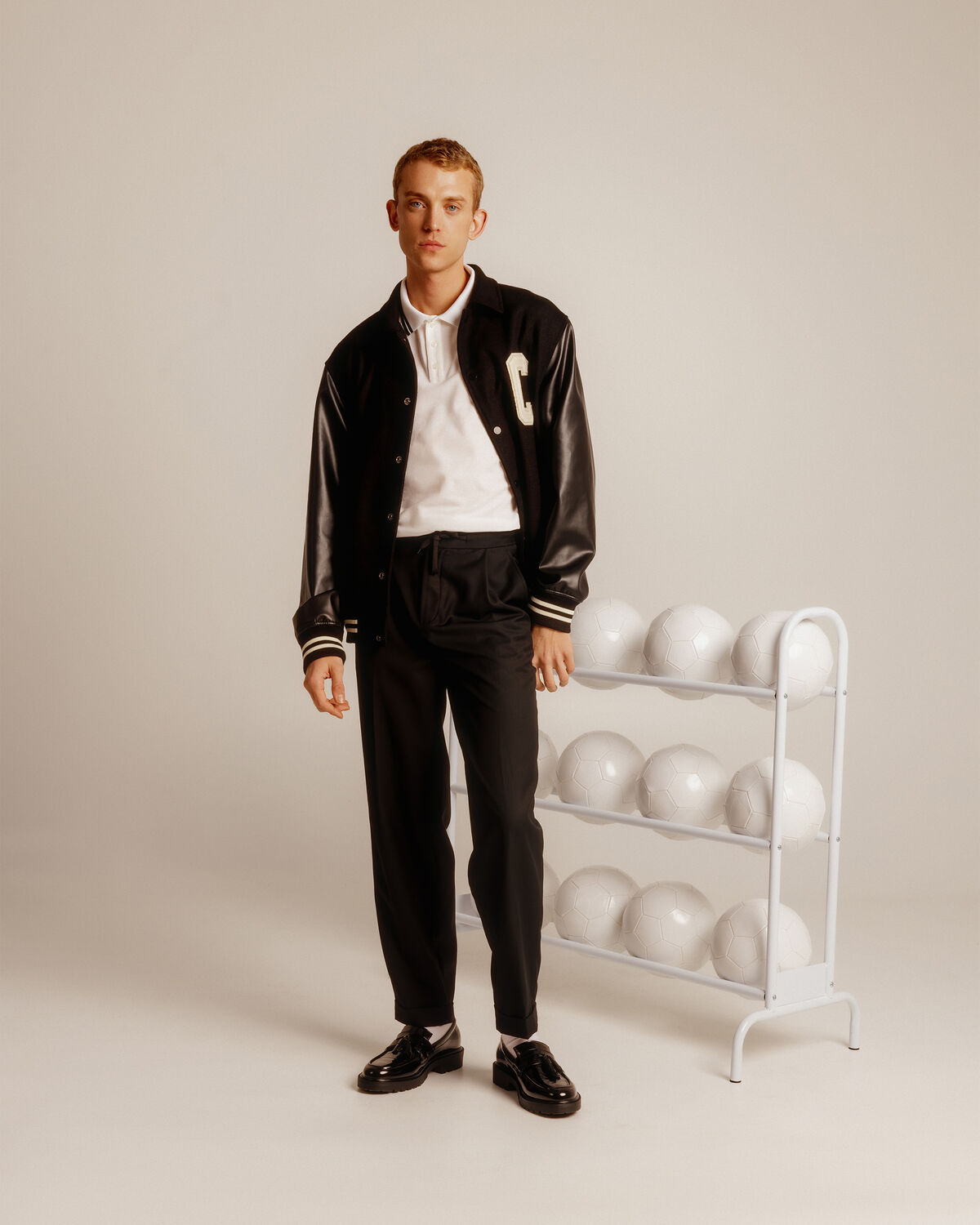 Varsity Jacket, Black, hi-res