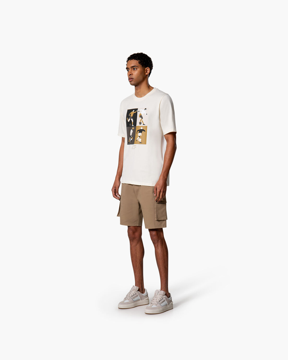 Cruyff Turn Tee, White/Orange, hi-res