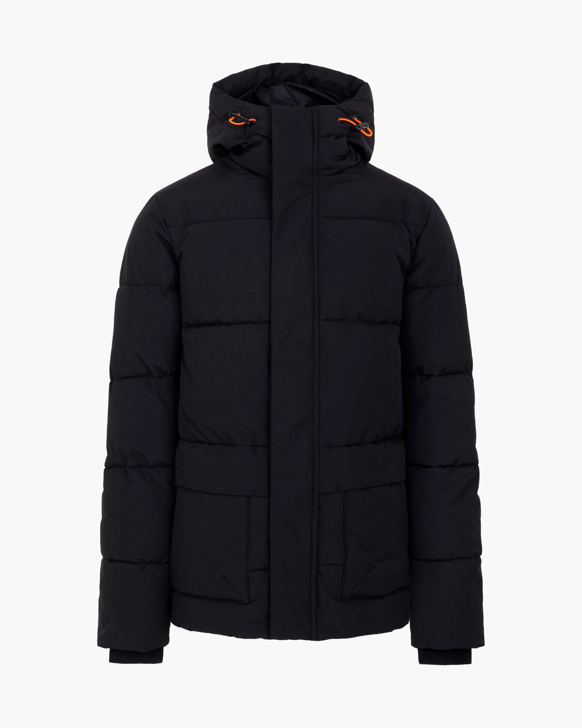 Hooded Puffer, Black, hi-res