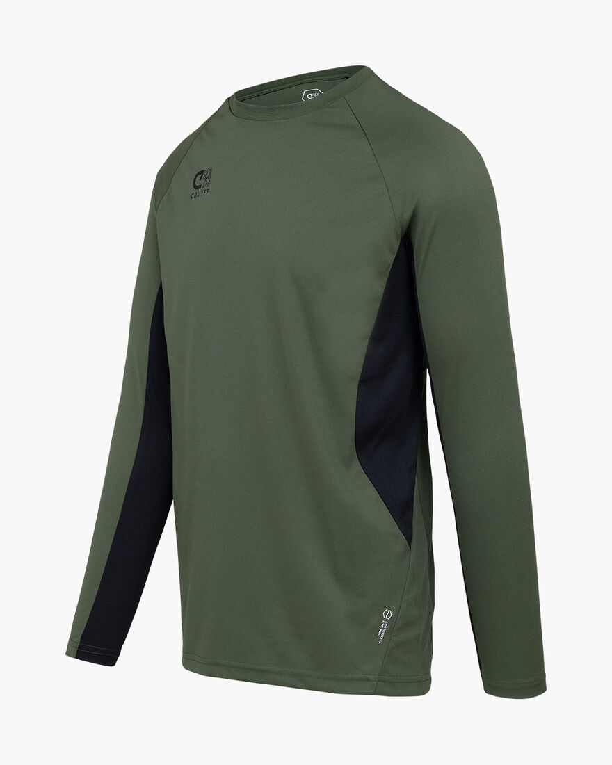 Cruyff Tech Turn LS Shirt, Green/Black, hi-res