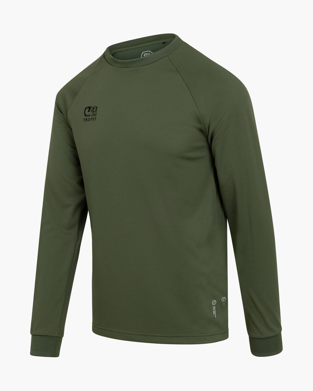 Cruyff Turn Tech Crew Top Senior, Green/Green, hi-res