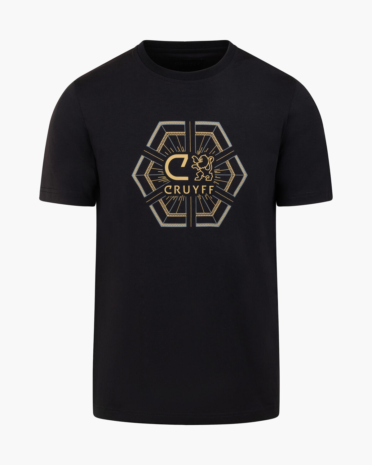C-Lion Geo Tee, Black/Gold, hi-res