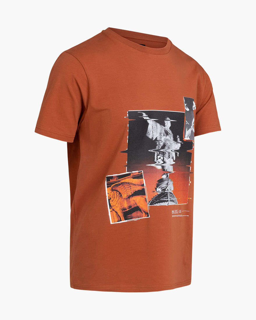 Columbus Tee - 95% Cotton/ 5% Elastan, Desert Brown, hi-res