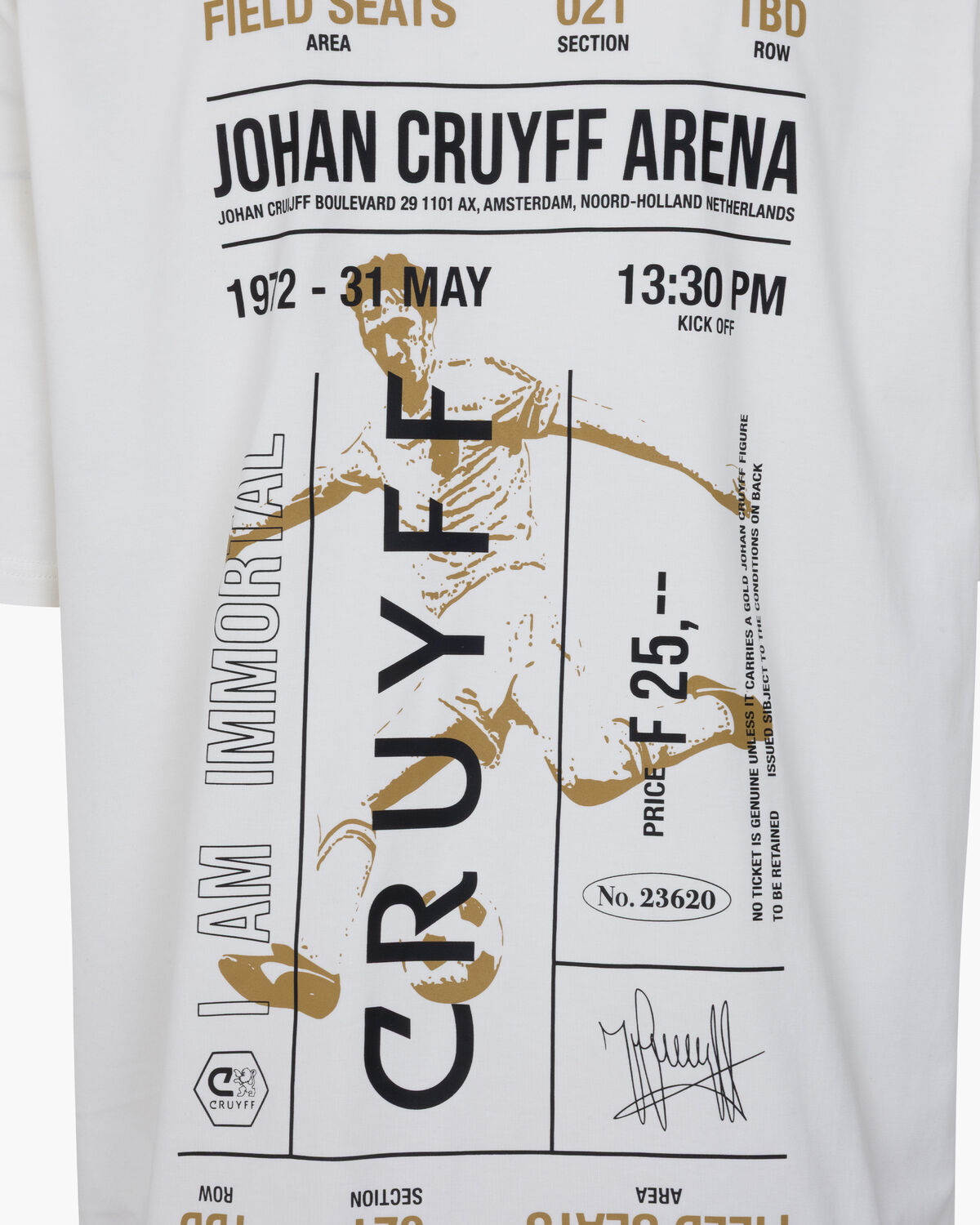 Icon League Ticket Tee, White/Orange, hi-res