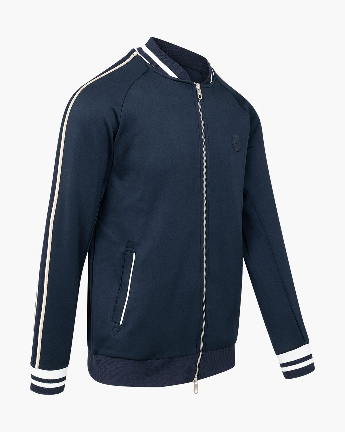 Santino scuba track top  - 95% Polyester / 5% Elas, Navy, hi-res