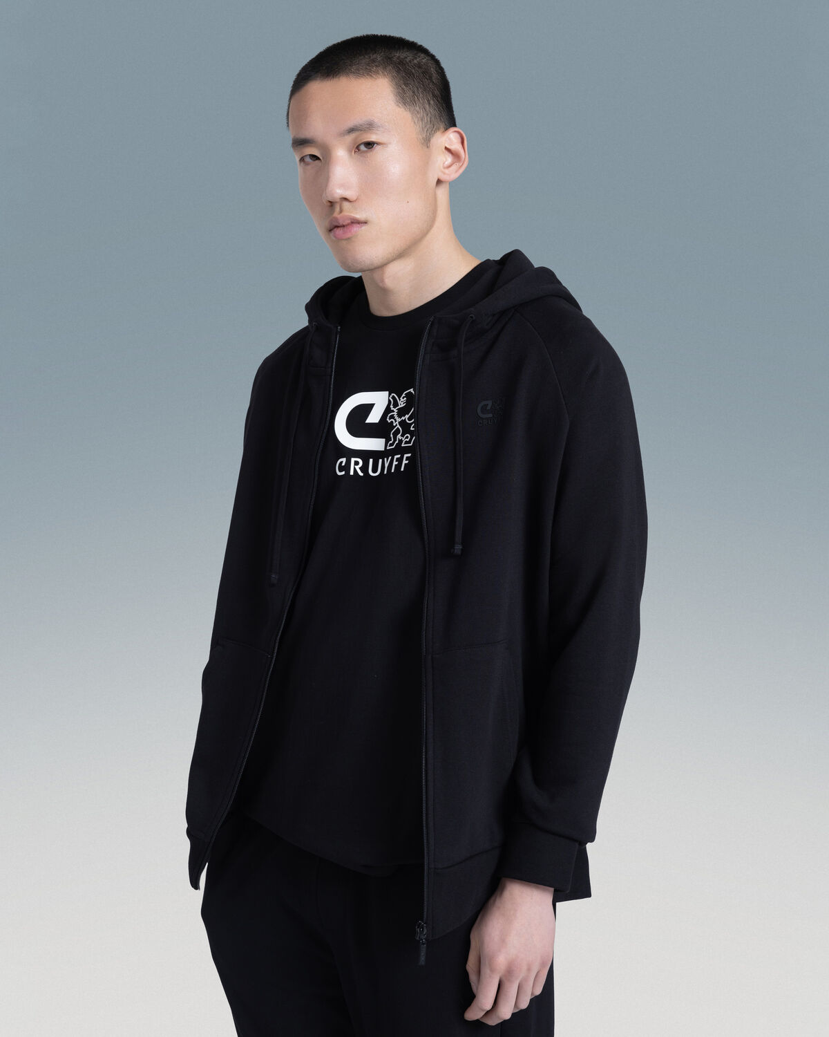 Classic Zip-Through, Black, hi-res