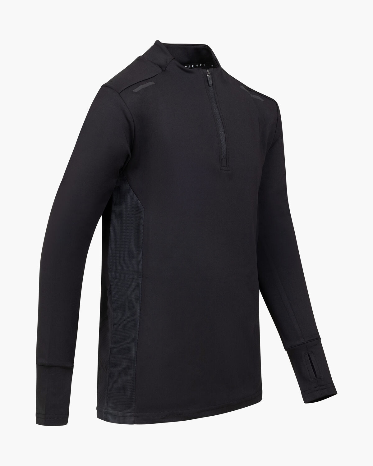 Metabolic 1/4 Zip LS Top, Black, hi-res