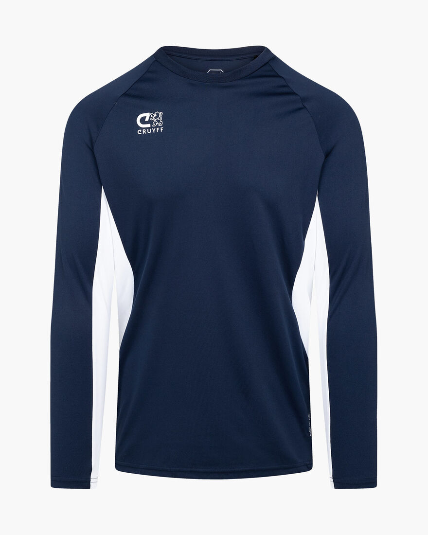 Cruyff Tech Turn LS Shirt, Navy/White, hi-res