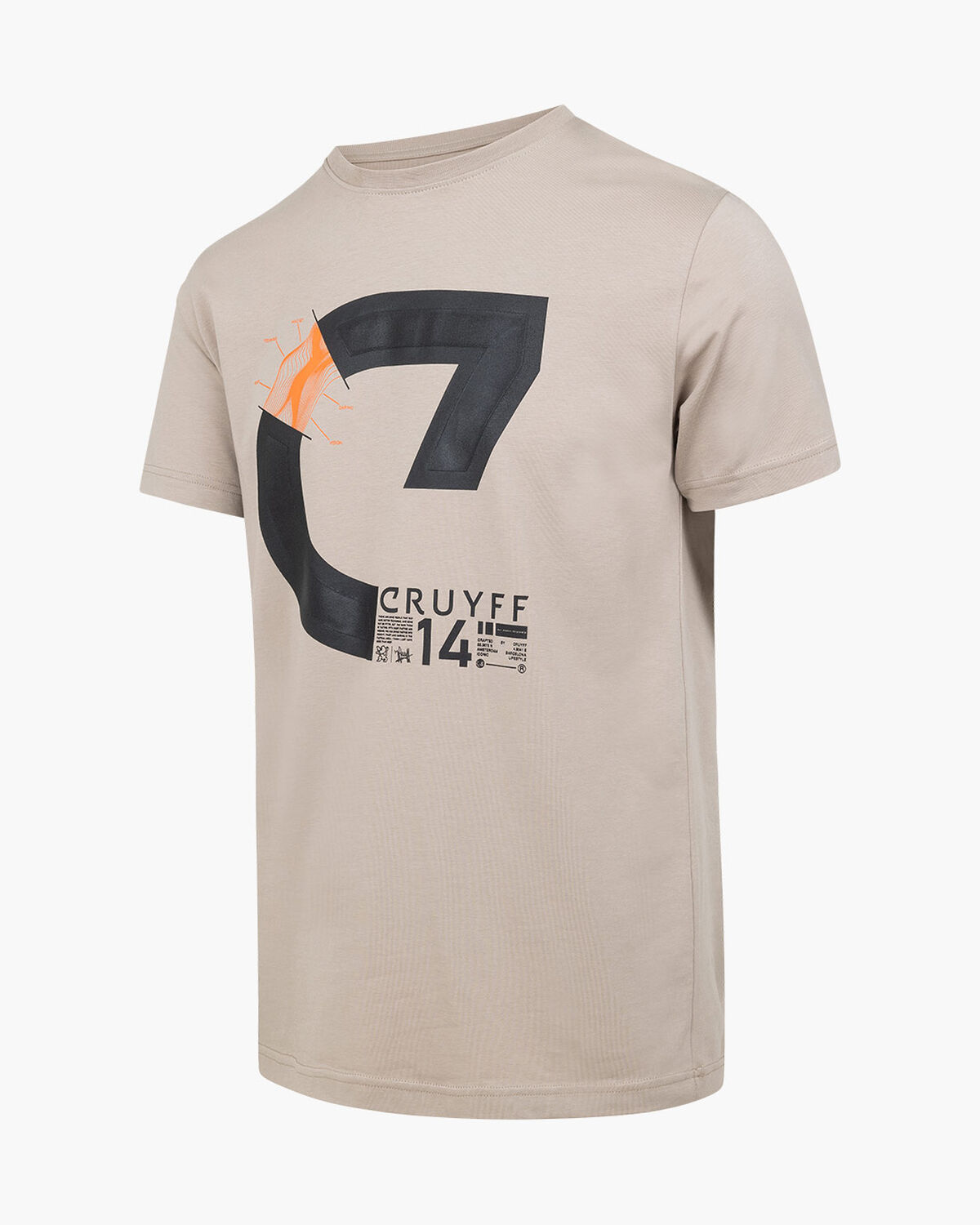 Alan SS Tee - 95% Cotton 5% Elastane, Sand, hi-res