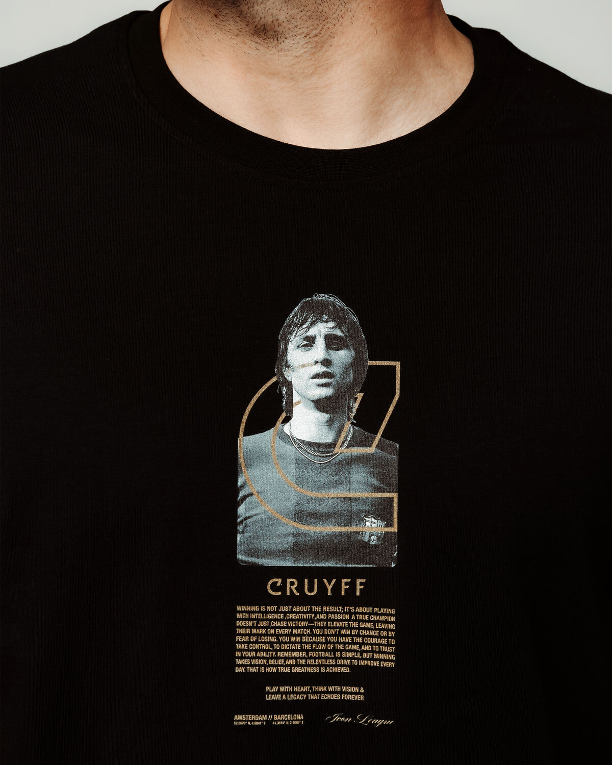 Champion Tee, Black/Gold, hi-res