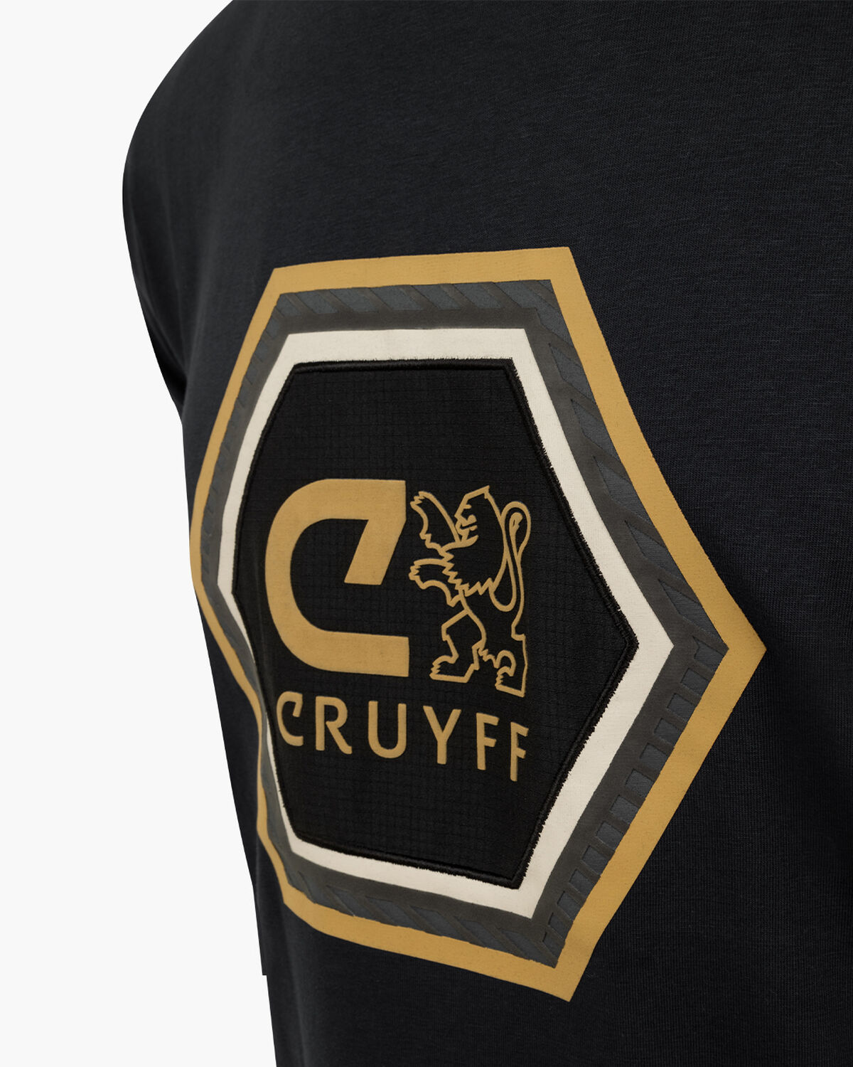 Luciano C-lion Tee, Black/Gold, hi-res
