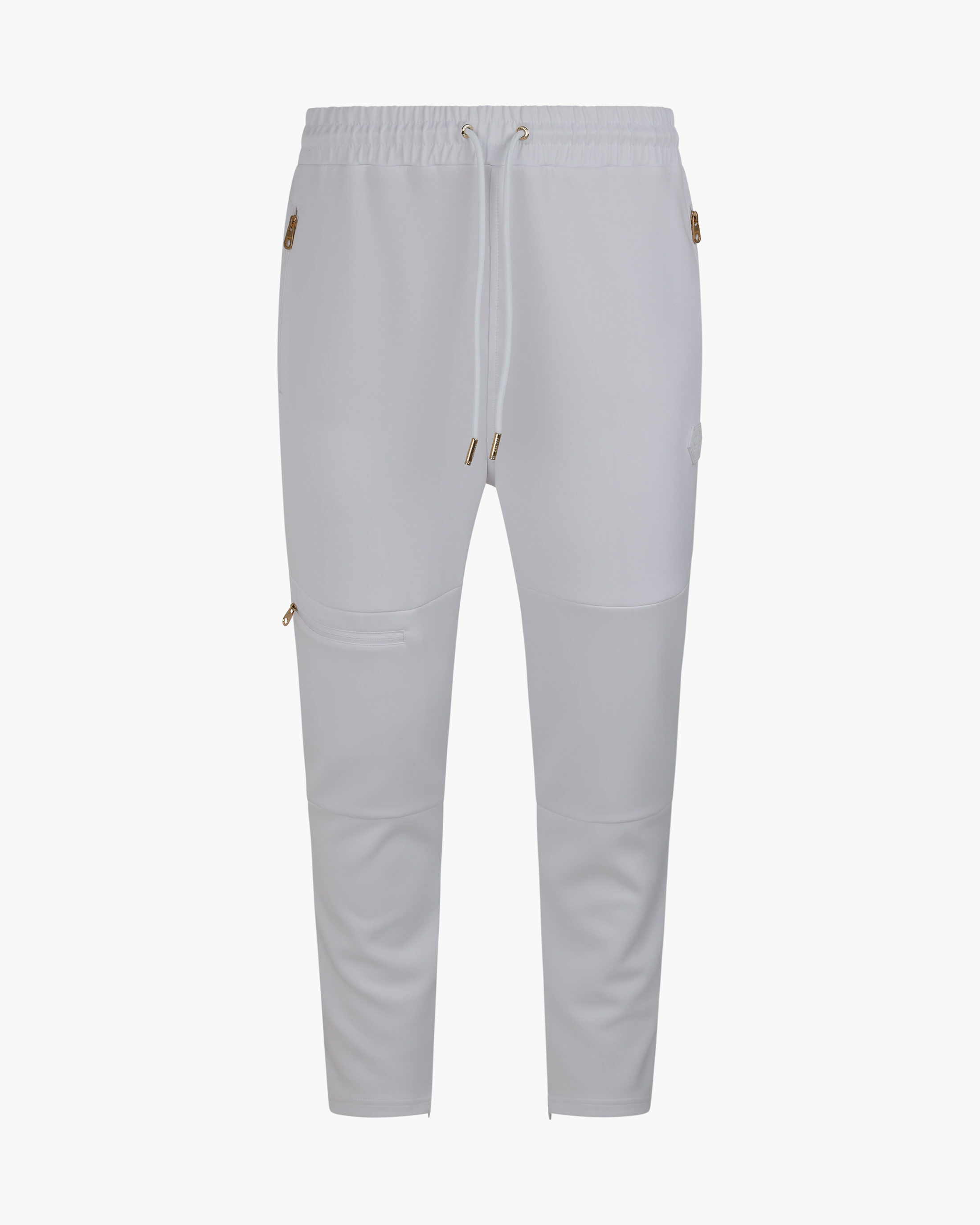 White and gold joggers on sale