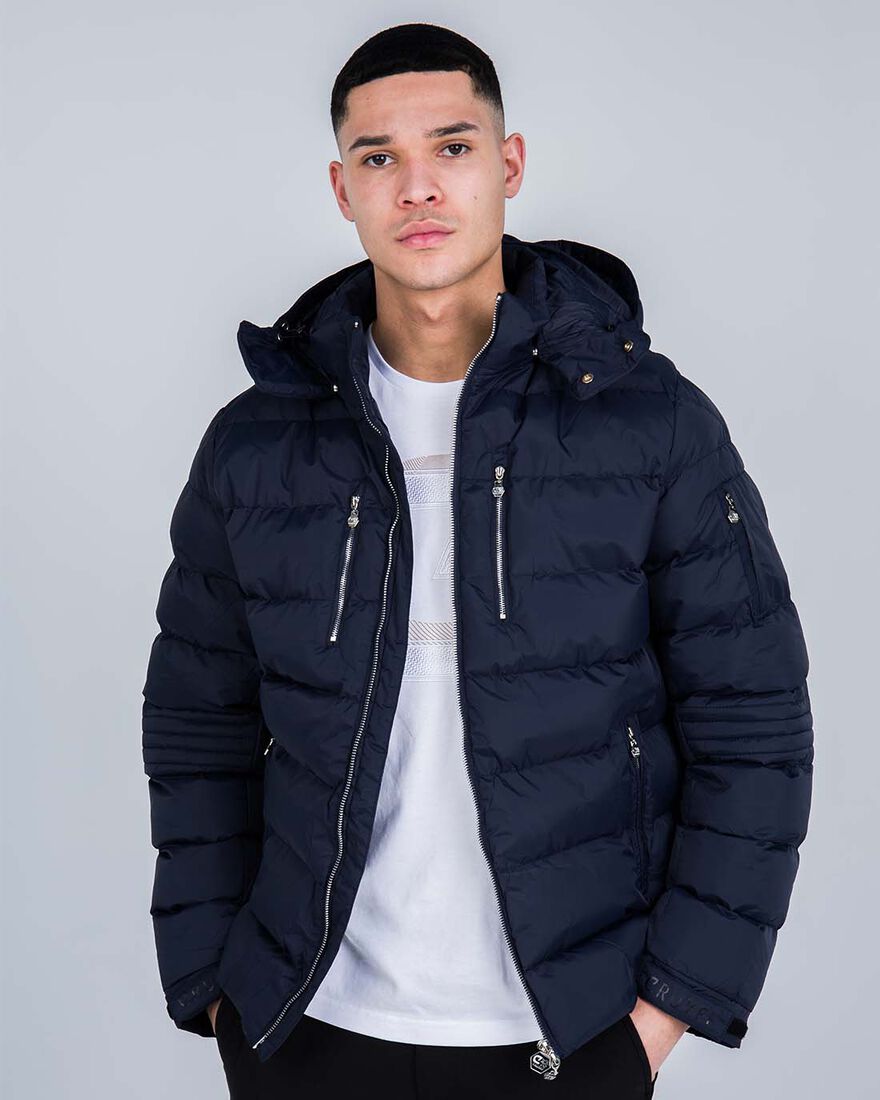 Veneto Quilted Jacket - Navy - 100% Polyamide, Navy, hi-res