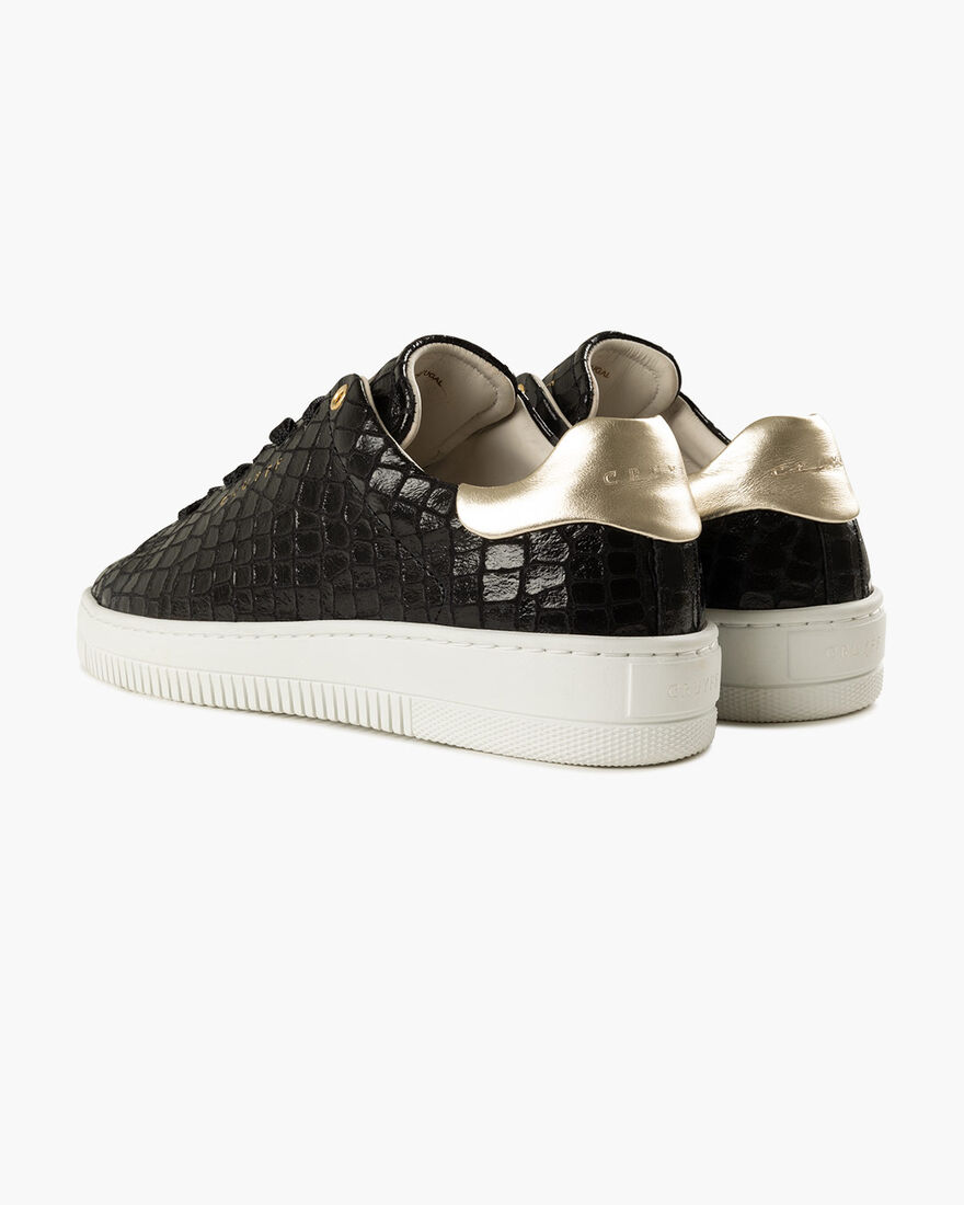 Joan - Croco Printed Leather/Leather, Black, hi-res