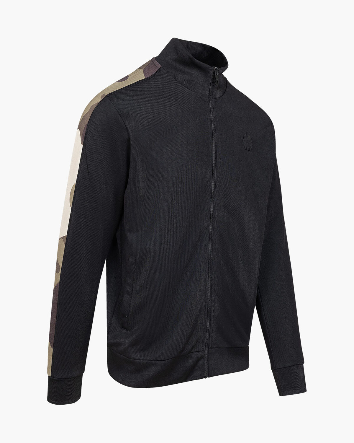 Montez Track Top - 65% Polyester / 35% Cotton, Black, hi-res