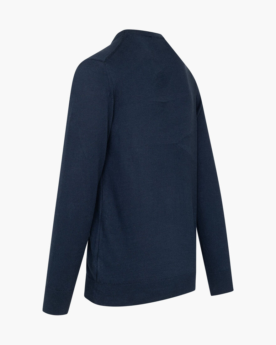 Basco Jumper - Cotton, Navy, hi-res